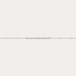 Bezel Set Lab - Grown Diamond Bracelet with Double Chain in Sterling Silver - Bracelets