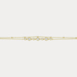 Bezel Set Lab - Grown Diamond Bracelet with Double Chain in Sterling Silver - Bracelets