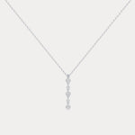 Sterling Silver Bezel Set Lab - Grown Diamond Lariat Necklace - Necklaces