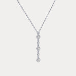 Sterling Silver Bezel Set Lab - Grown Diamond Lariat Necklace - Necklaces