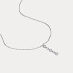 Sterling Silver Bezel Set Lab - Grown Diamond Lariat Necklace - Necklaces