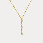 Sterling Silver Bezel Set Lab - Grown Diamond Lariat Necklace - Necklaces