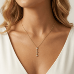 Sterling Silver Bezel Set Lab - Grown Diamond Lariat Necklace - Necklaces