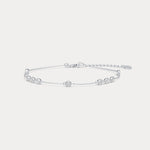 Bezel Set Lab - Grown Diamond Cluster Station Bracelet in 14K Gold/Platinum - Bracelets