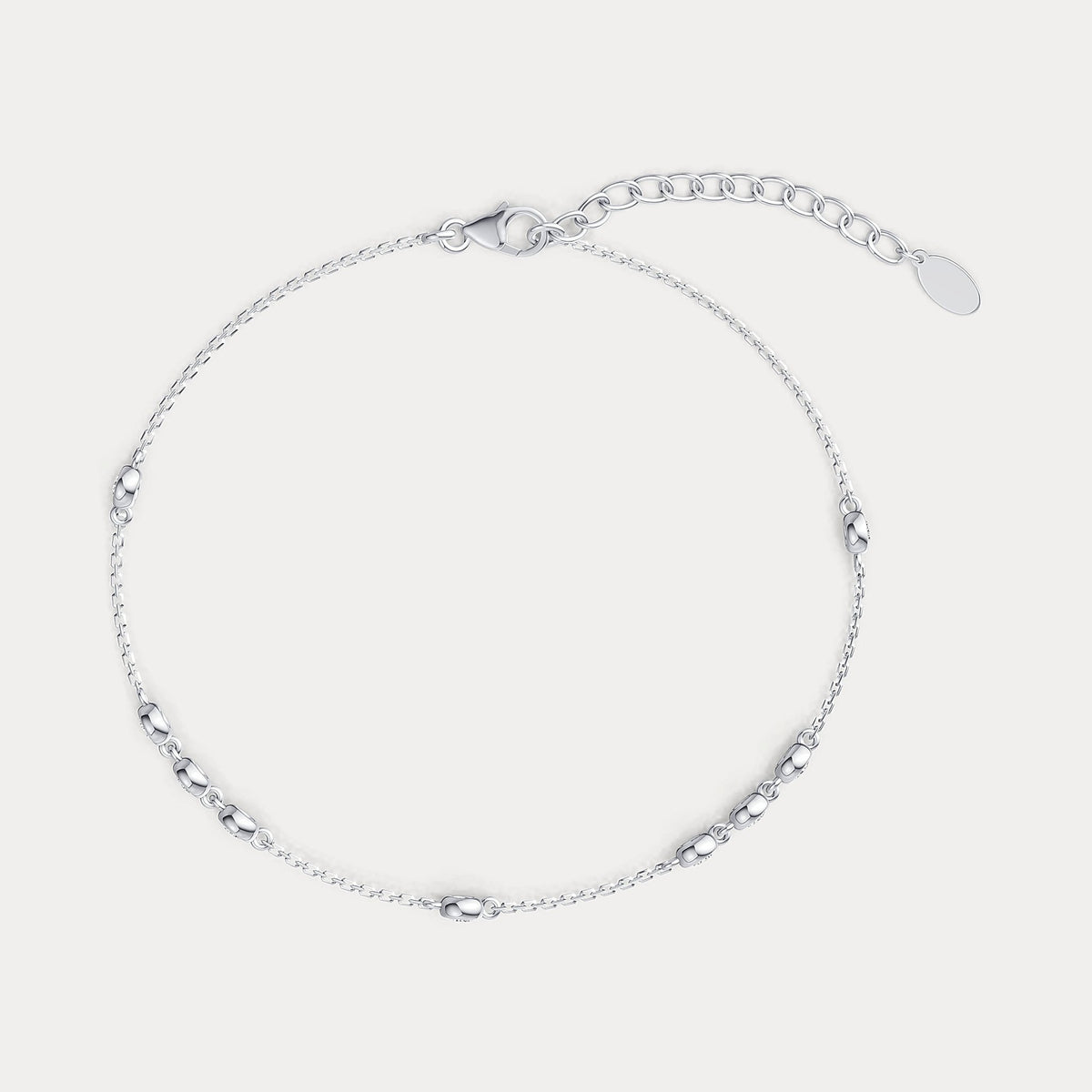 Bezel Set Lab - Grown Diamond Cluster Station Bracelet in 14K Gold/Platinum - Bracelets