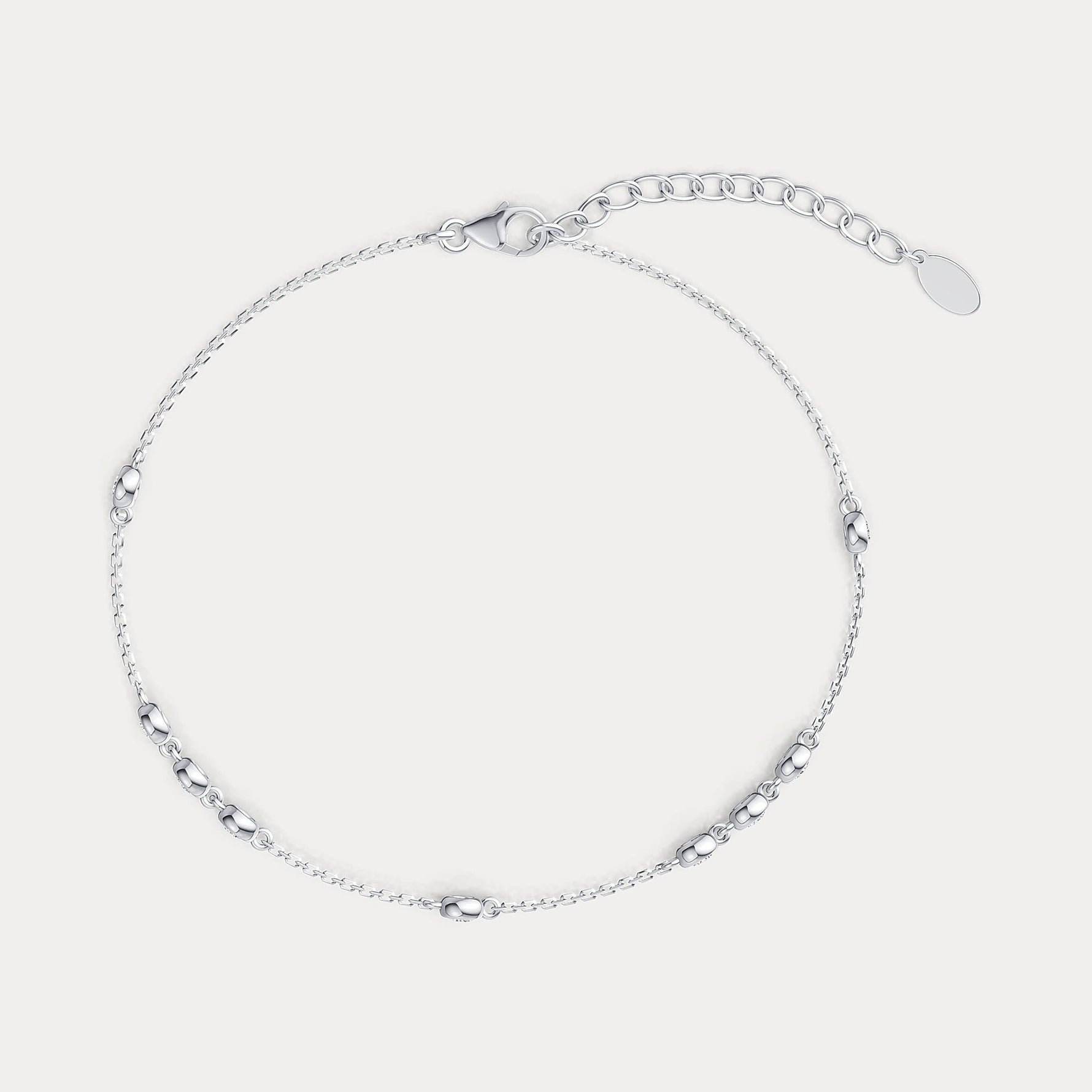 Bezel Set Lab - Grown Diamond Cluster Station Bracelet in 14K Gold/Platinum - Bracelets