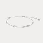 Bezel Set Lab - Grown Diamond Cluster Station Bracelet in 14K Gold/Platinum - Bracelets