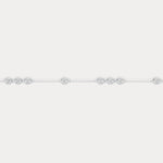 Bezel Set Lab - Grown Diamond Cluster Station Bracelet in 14K Gold/Platinum - Bracelets