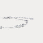 Bezel Set Lab - Grown Diamond Cluster Station Bracelet in 14K Gold/Platinum - Bracelets