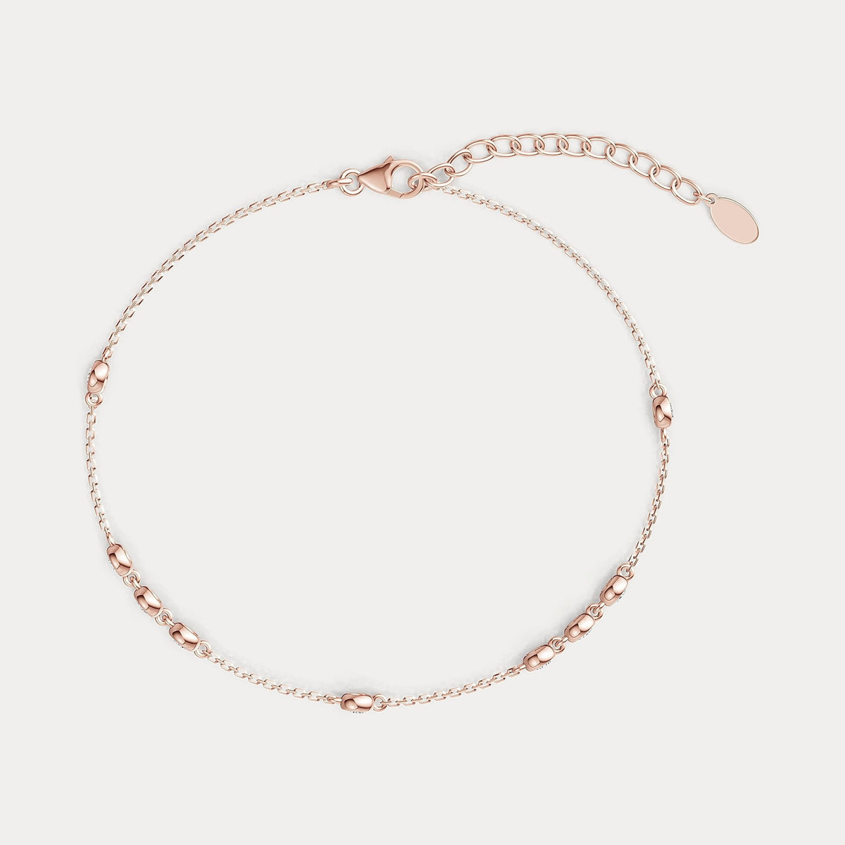 Bezel Set Lab - Grown Diamond Cluster Station Bracelet in 14K Gold/Platinum - Bracelets