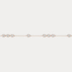 Bezel Set Lab - Grown Diamond Cluster Station Bracelet in 14K Gold/Platinum - Bracelets