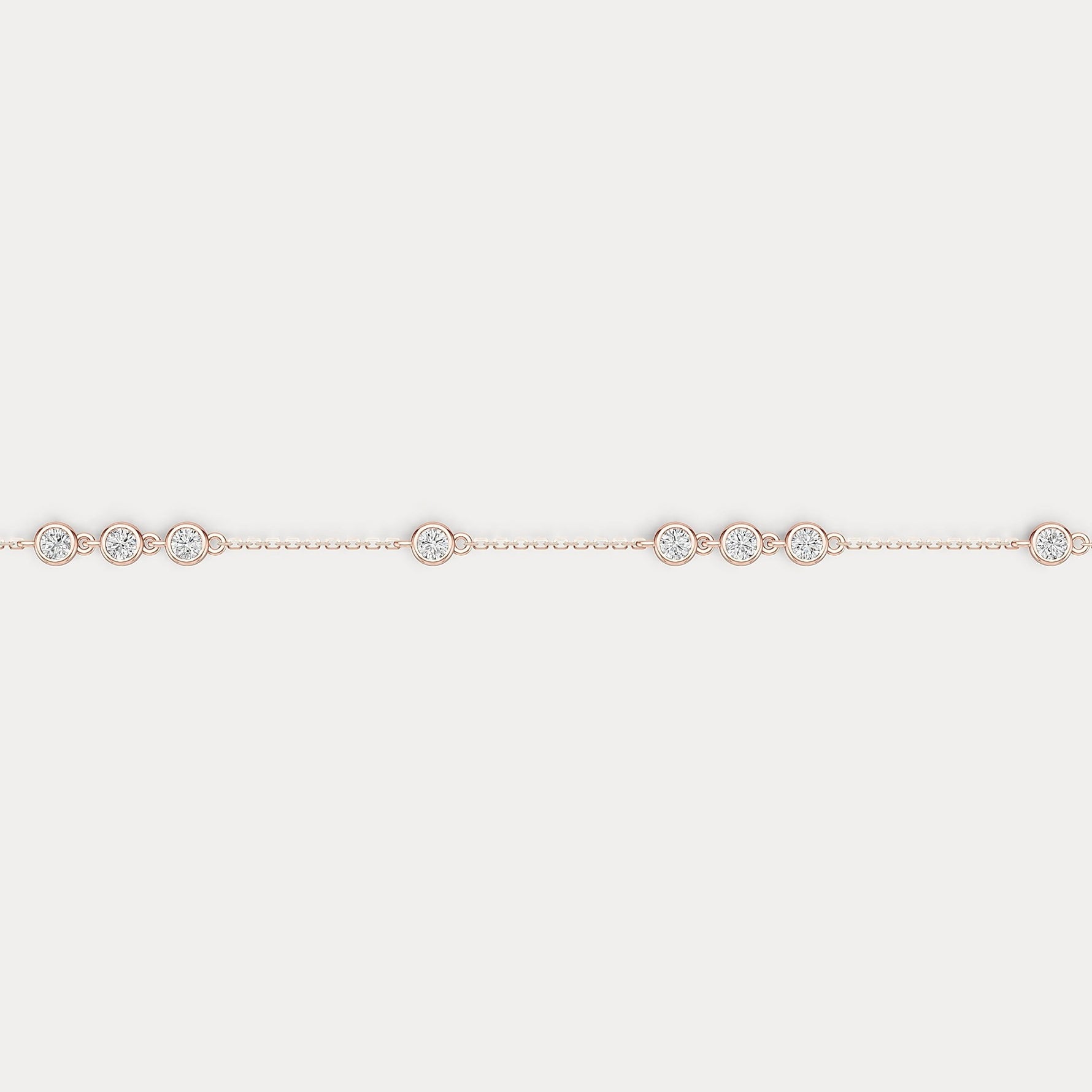 Bezel Set Lab - Grown Diamond Cluster Station Bracelet in 14K Gold/Platinum - Bracelets