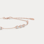 Bezel Set Lab - Grown Diamond Cluster Station Bracelet in 14K Gold/Platinum - Bracelets