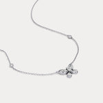 1.2CTW Lab - Grown Diamond Butterfly Pendant Necklace in Sterling Silver - Necklaces