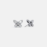 1.58 CTW Lab - Grown Diamond Butterfly Stud Earrings in Sterling Silver - Earrings