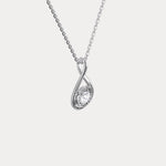 Lab - Diamond Teardrop Pendant Necklace - Necklaces
