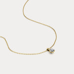 Lab Diamond Round Solitaire Pendant Necklace in Sterling Silver - Necklaces