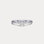 Sterling Silver Prong Round Lab - grown Diamond Ring - Rings