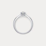 Sterling Silver Prong Round Lab - grown Diamond Ring - Rings