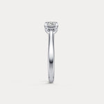 Sterling Silver Prong Round Lab - grown Diamond Ring - Rings