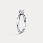 Sterling Silver Prong Round Lab - grown Diamond Ring - Rings