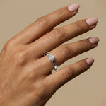 Sterling Silver Prong Round Lab - grown Diamond Ring - Rings