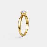Sterling Silver Prong Round Lab - grown Diamond Ring - Rings