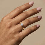 Sterling Silver Prong Round Lab - grown Diamond Ring - Rings