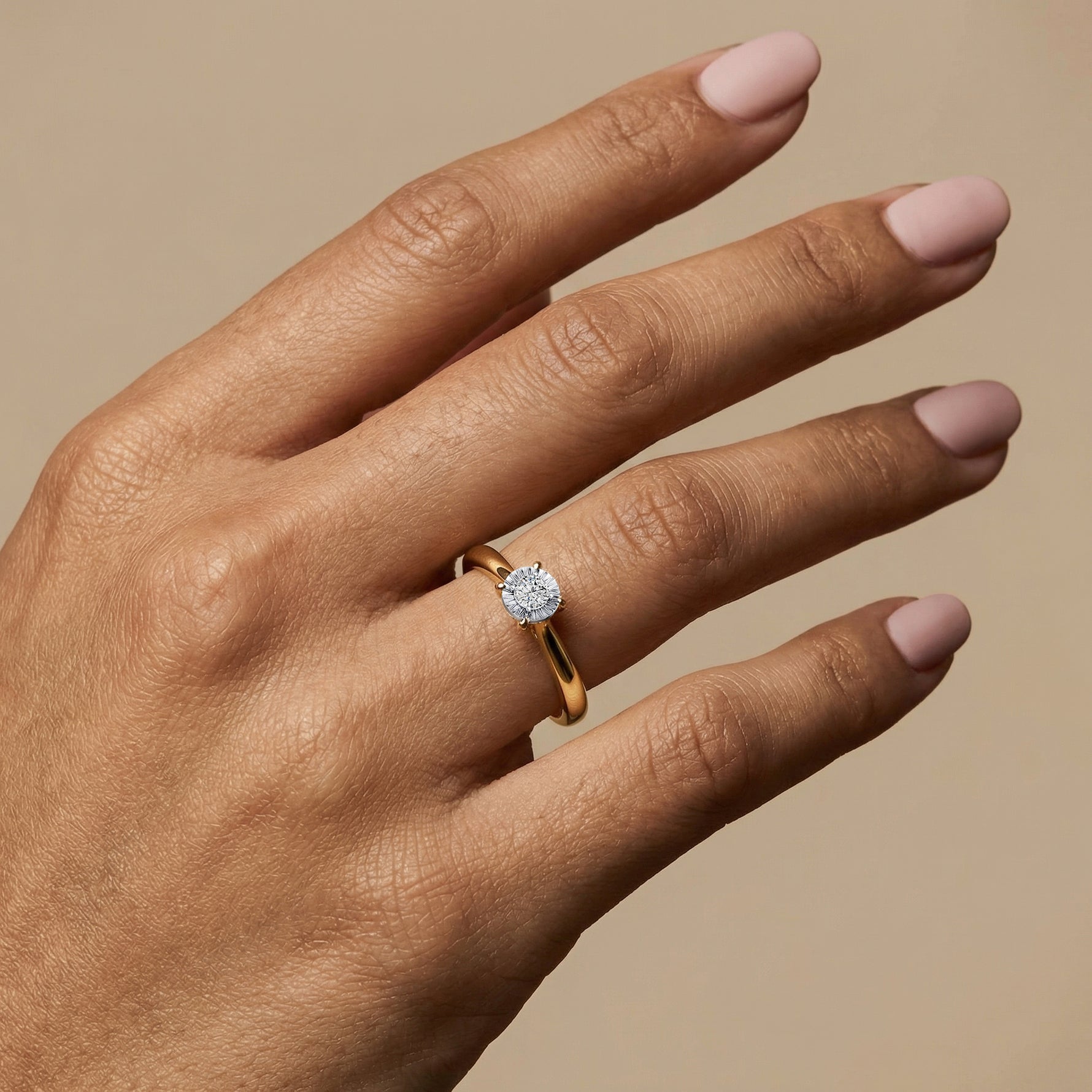 Sterling Silver Prong Round Lab - grown Diamond Ring - Rings