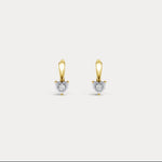Round Lab - Grown Diamond Solitaire Earrings in Sterling Silver - Earrings