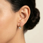 Round Lab - Grown Diamond Solitaire Earrings in Sterling Silver - Earrings