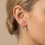 Round Lab - Grown Diamond Solitaire Earrings in Sterling Silver - Earrings