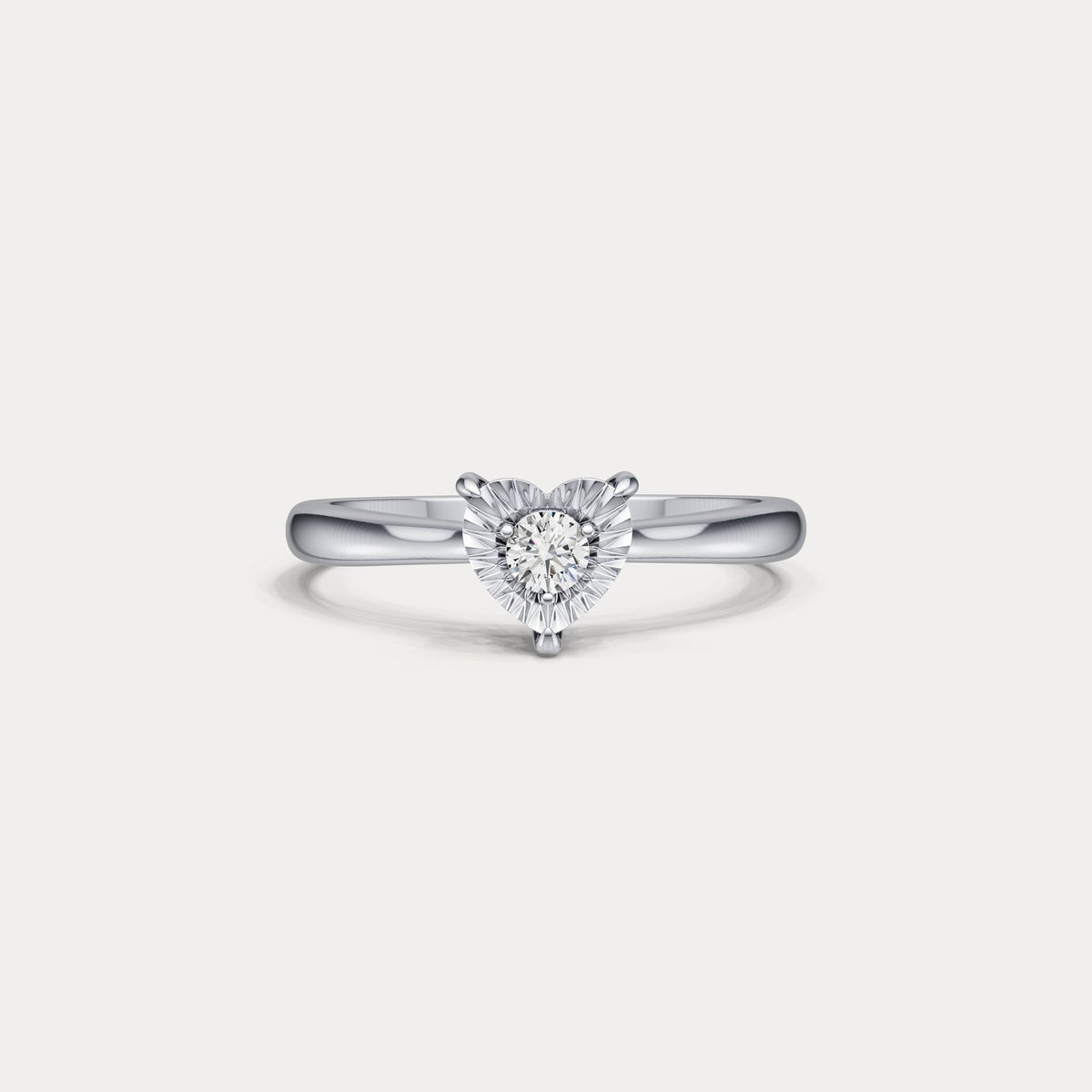 Lab - Grown Diamond Solitaire Ring in Sterling Silver - Rings