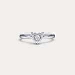 Lab - Grown Diamond Solitaire Ring in Sterling Silver - Rings
