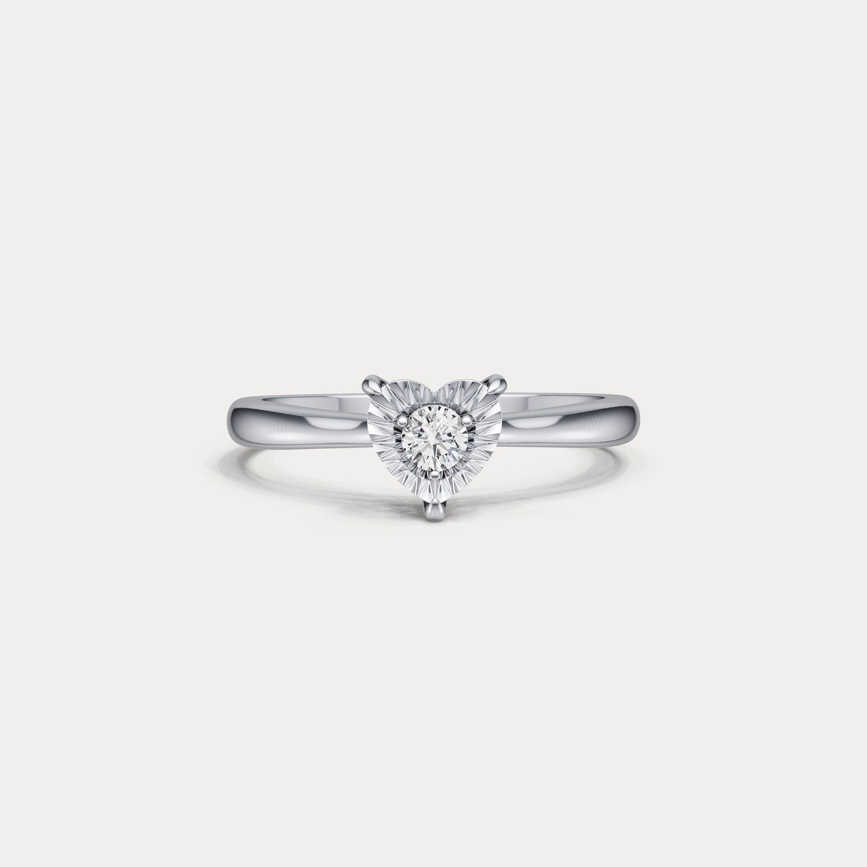 Lab - Grown Diamond Solitaire Ring in Sterling Silver - Rings