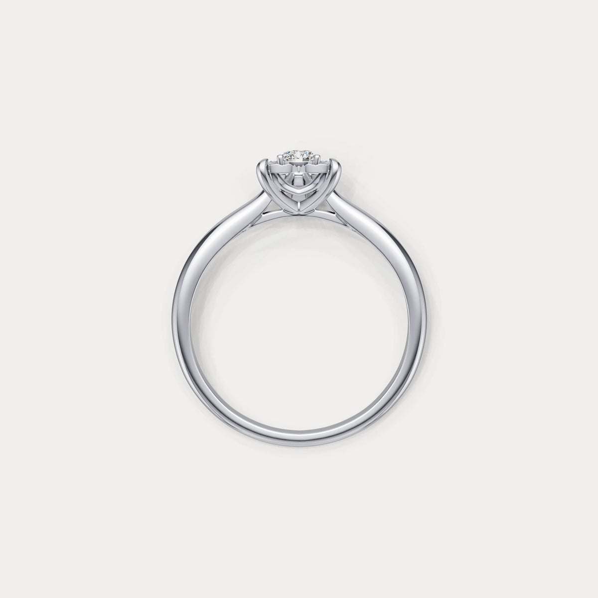 Lab - Grown Diamond Solitaire Ring in Sterling Silver - Rings