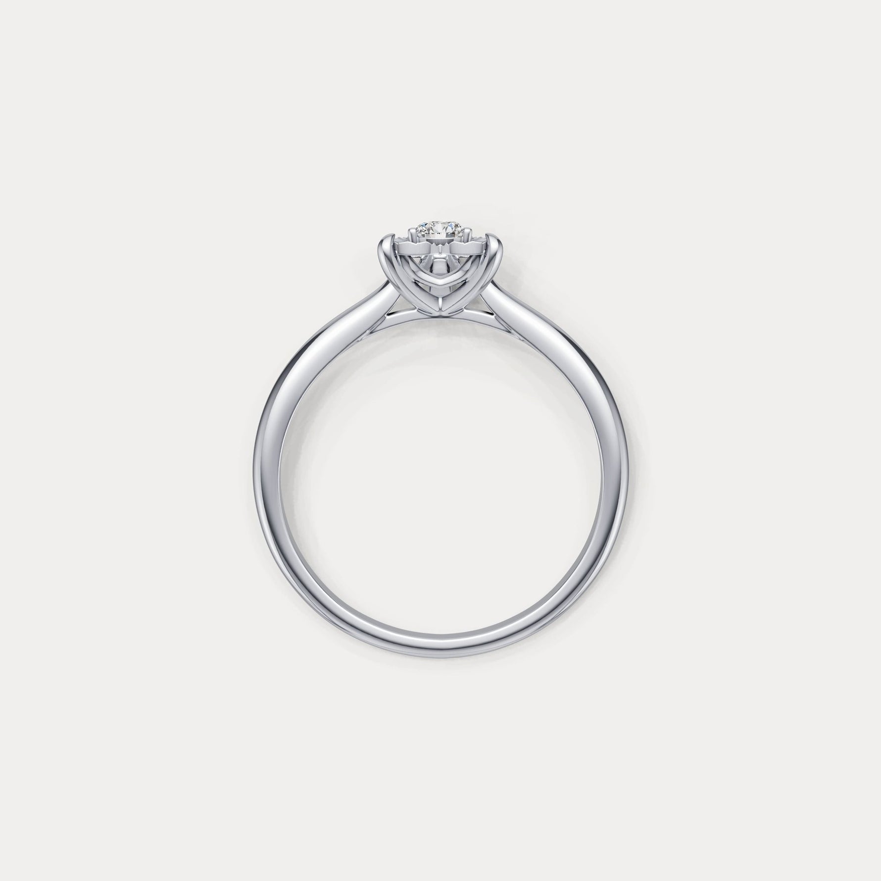 Lab - Grown Diamond Solitaire Ring in Sterling Silver - Rings