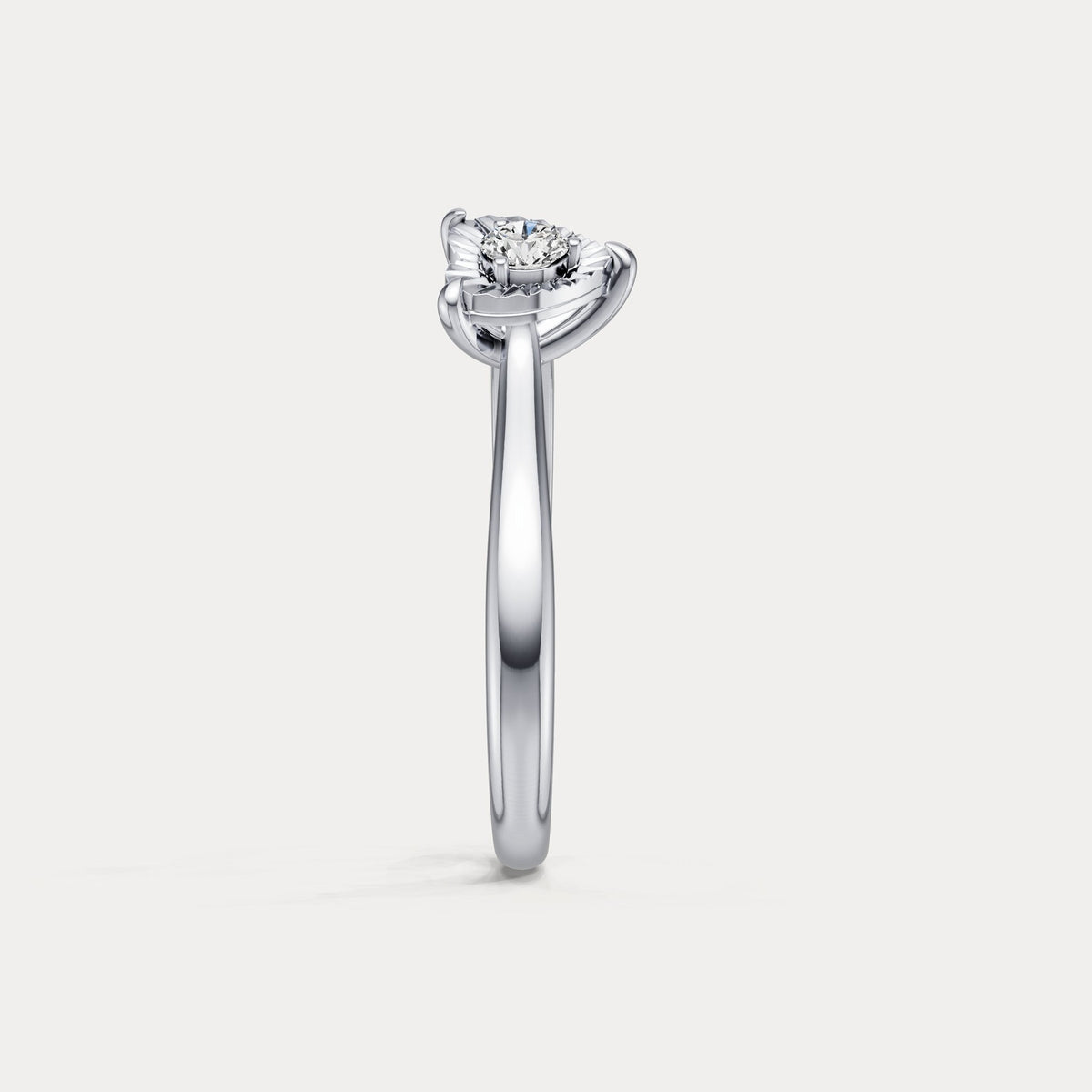 Lab - Grown Diamond Solitaire Ring in Sterling Silver - Rings