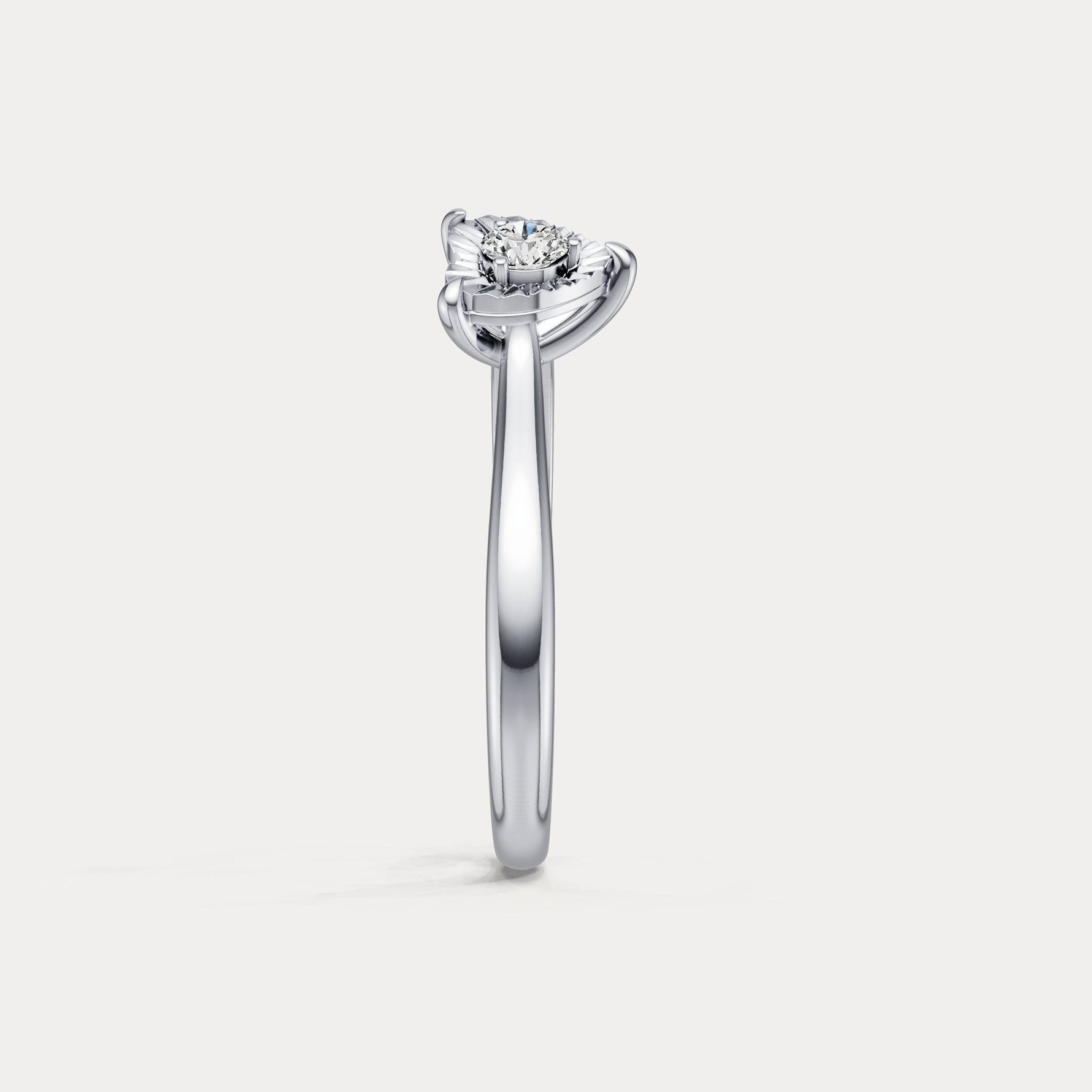 Lab - Grown Diamond Solitaire Ring in Sterling Silver - Rings