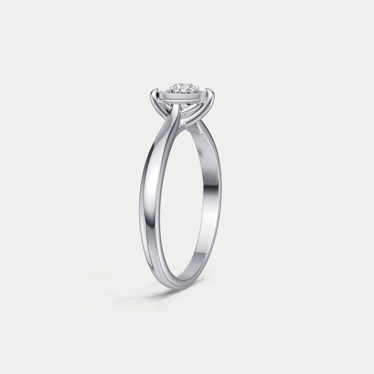 Lab - Grown Diamond Solitaire Ring in Sterling Silver - Rings