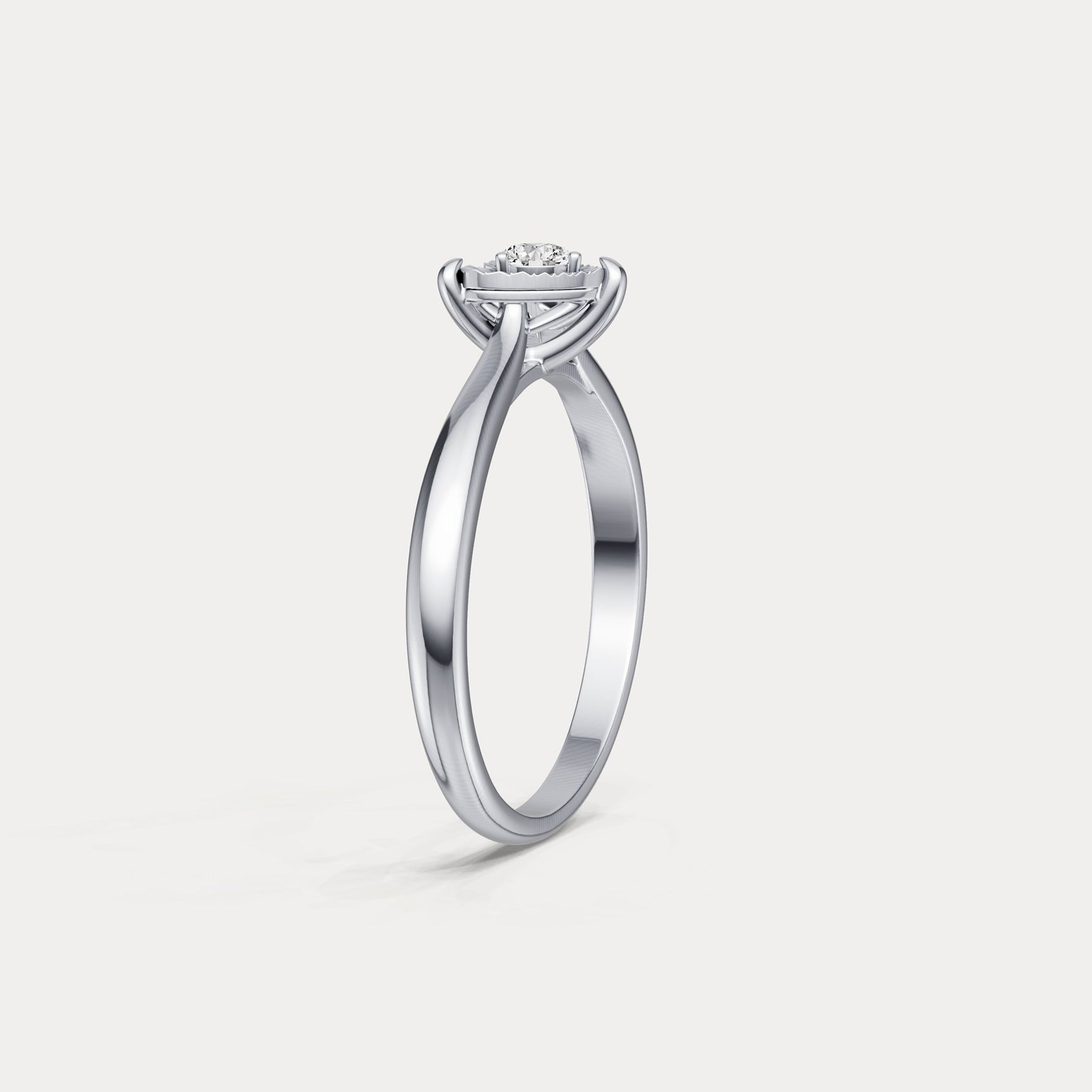 Lab - Grown Diamond Solitaire Ring in Sterling Silver - Rings