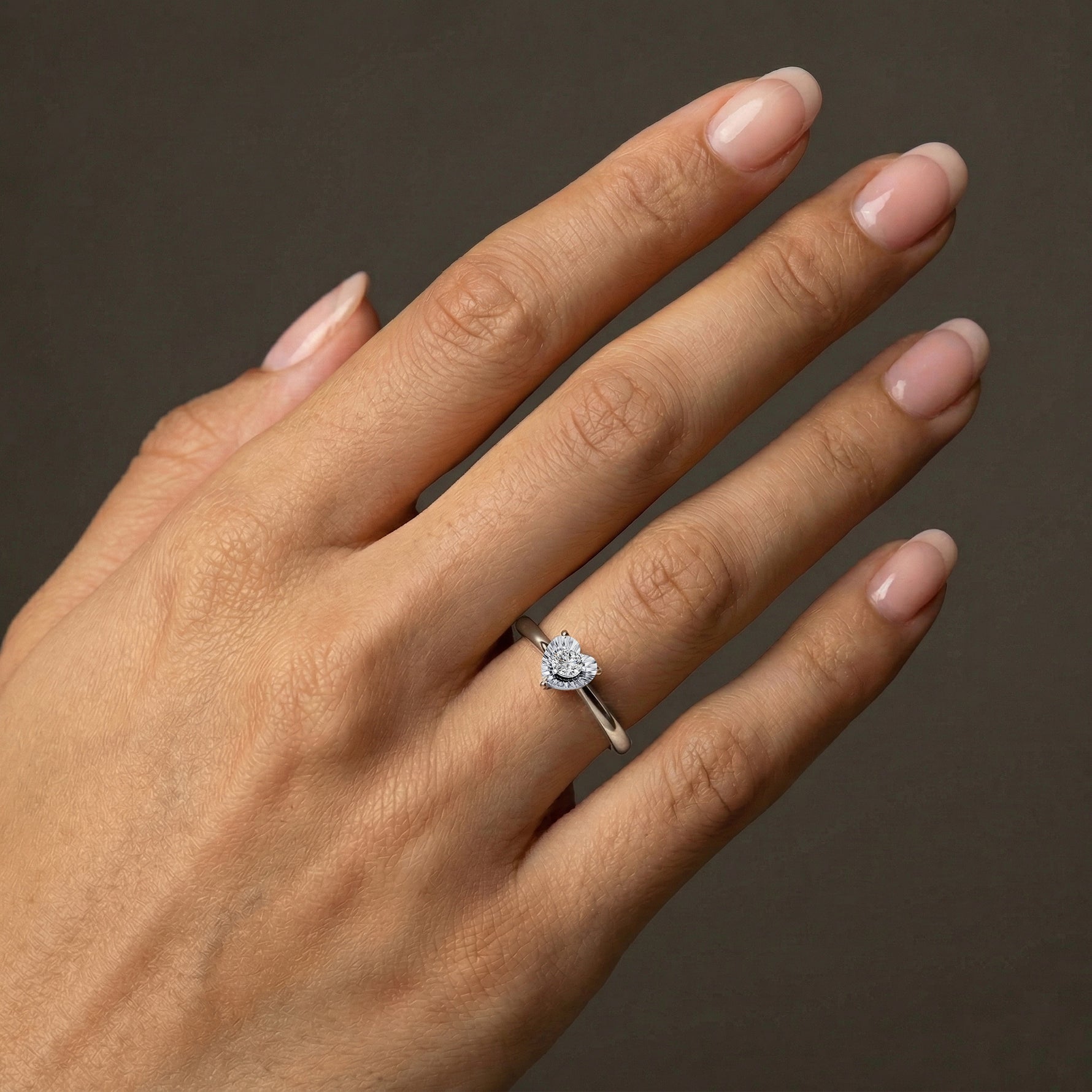 Lab - Grown Diamond Solitaire Ring in Sterling Silver - Rings