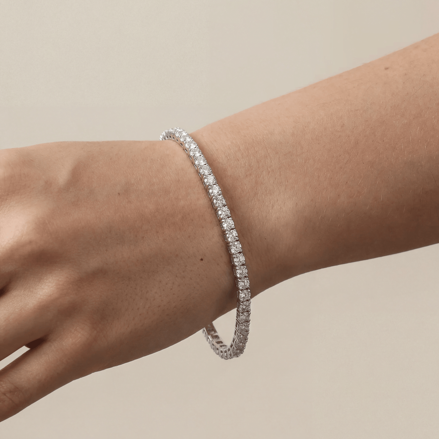 5Carat Lab - Grown Diamond Tennis Bracelet in 14K Gold/Platinum – Classic & Timeless - Bracelets