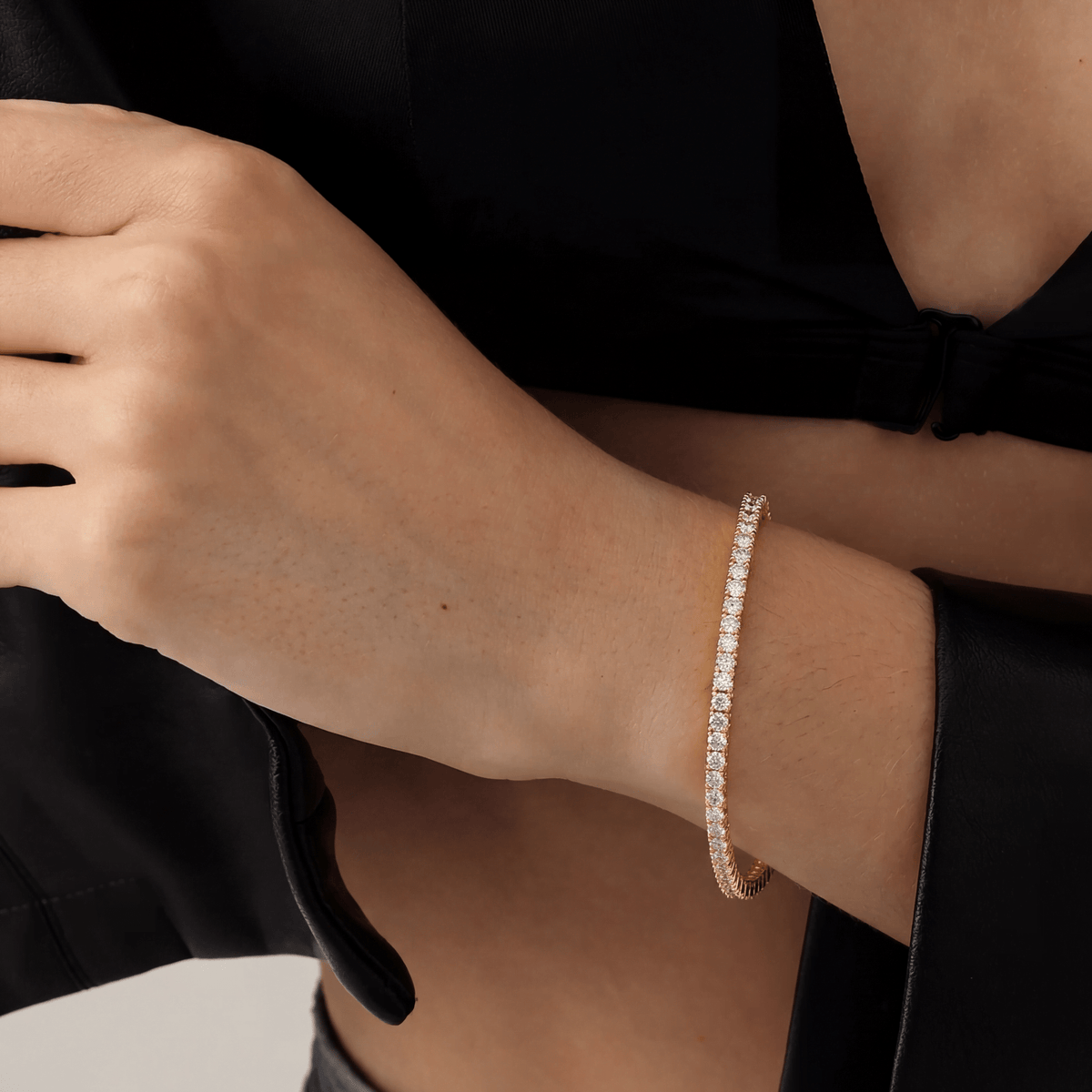 5Carat Lab - Grown Diamond Tennis Bracelet in 14K Gold/Platinum – Classic & Timeless - Bracelets