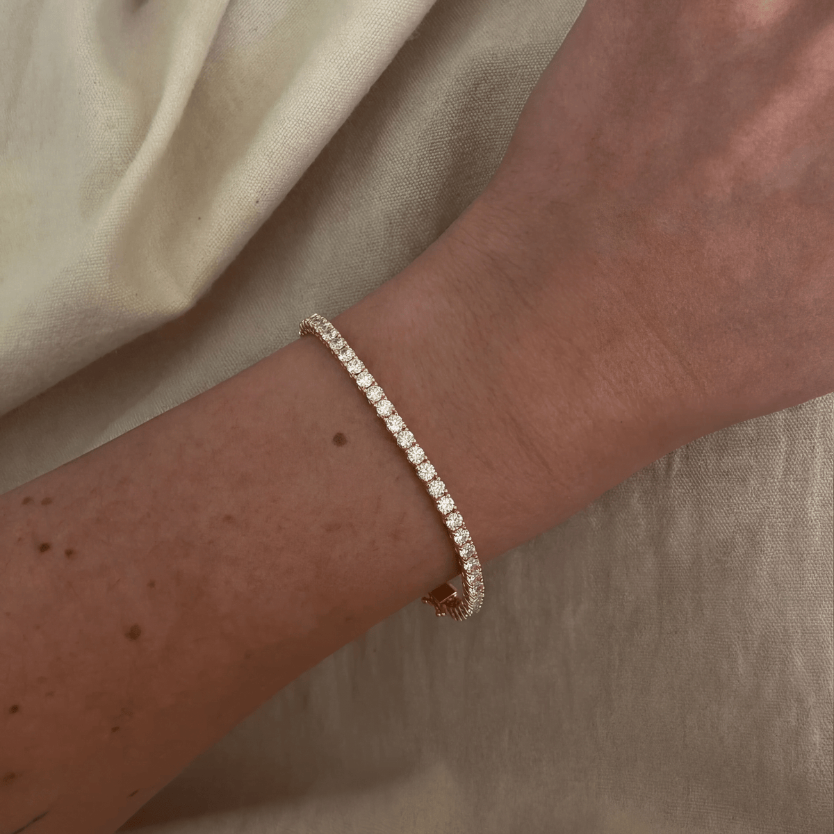 5Carat Lab - Grown Diamond Tennis Bracelet in 14K Gold/Platinum – Classic & Timeless - Bracelets
