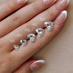 Cherie丨Heart Lab Diamond Infinity Twist Solitaire Engagement Ring - Rings