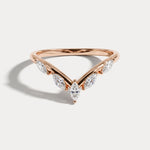 Marquise V-Contour Five-Stone Lab-Grown Diamond Wedding Band - Rings