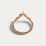 Marquise V-Contour Five-Stone Lab-Grown Diamond Wedding Band - Rings