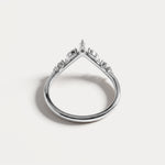 Marquise V-Contour Five-Stone Lab-Grown Diamond Wedding Band - Rings