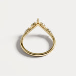 Marquise V-Contour Five-Stone Lab-Grown Diamond Wedding Band - Rings